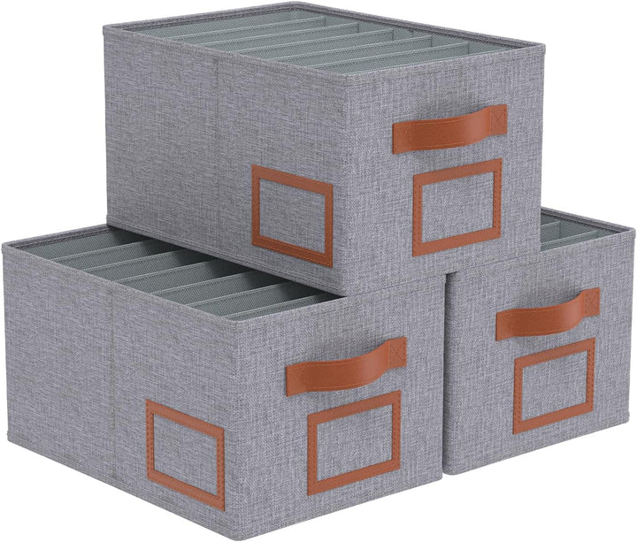 OUTBROS 3 Stück Schubladen Ordnungssystem Kleiderschrank Schrank Organizer Faltbare Aufbewahrungsbox