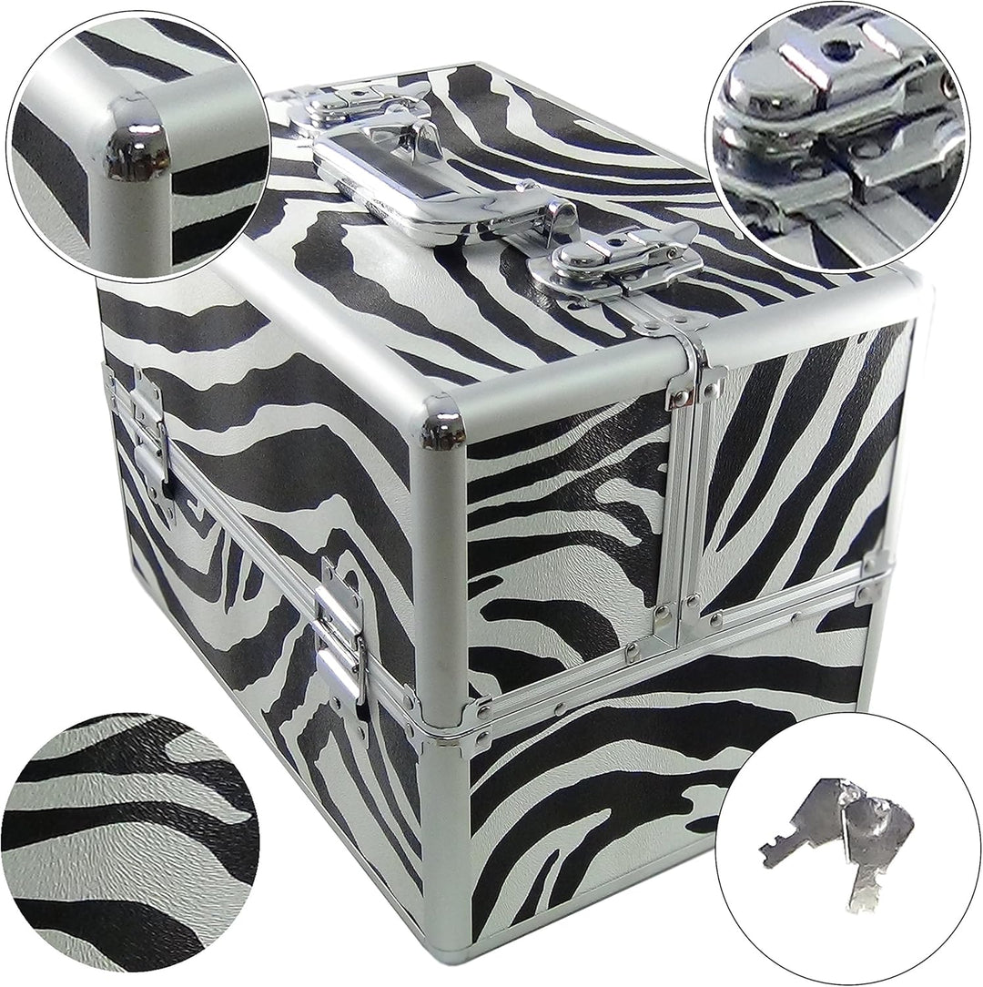 DynaSun Alu Beautycase Schminkkoffer Beautycase Alu Design Bs35 Zebra, Bs35 Zebra