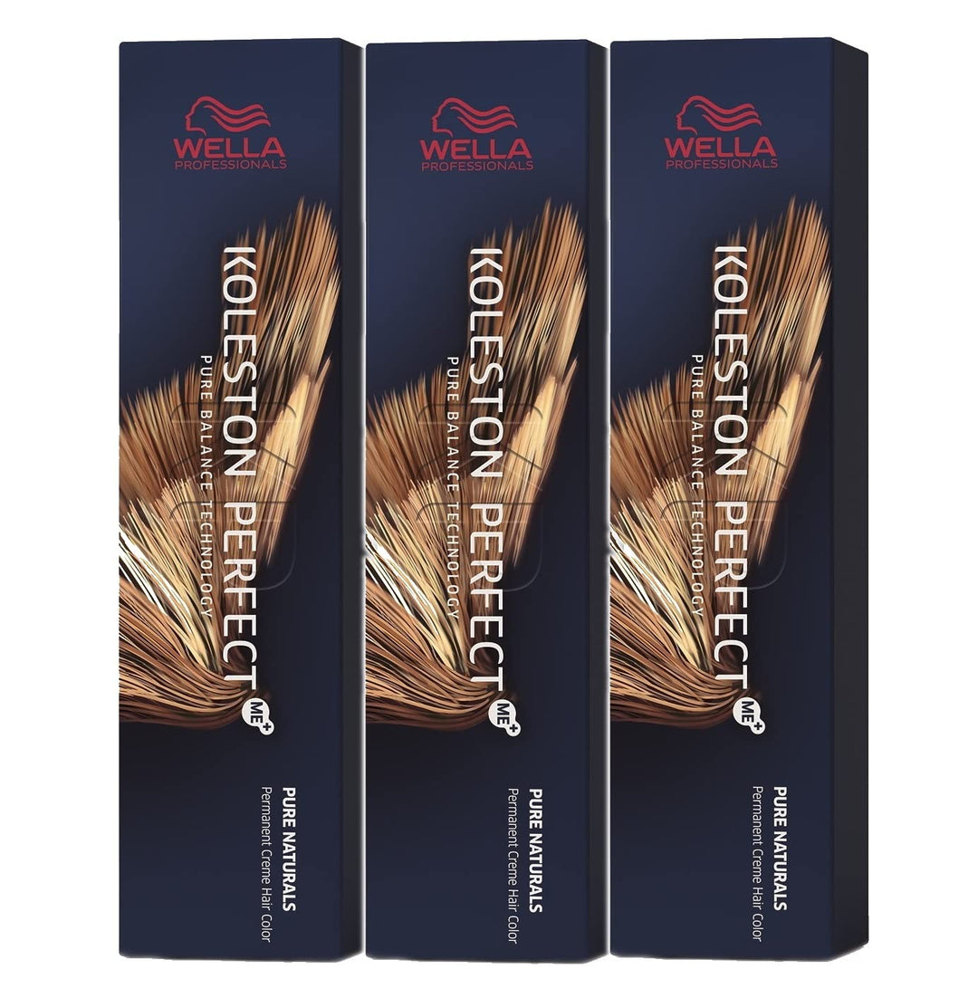 WELLA Koleston Perfect Me KP Deep Browns 7/77 Mittelblond Braun Intensiv 3er Pack Braun 60 ml (3er P