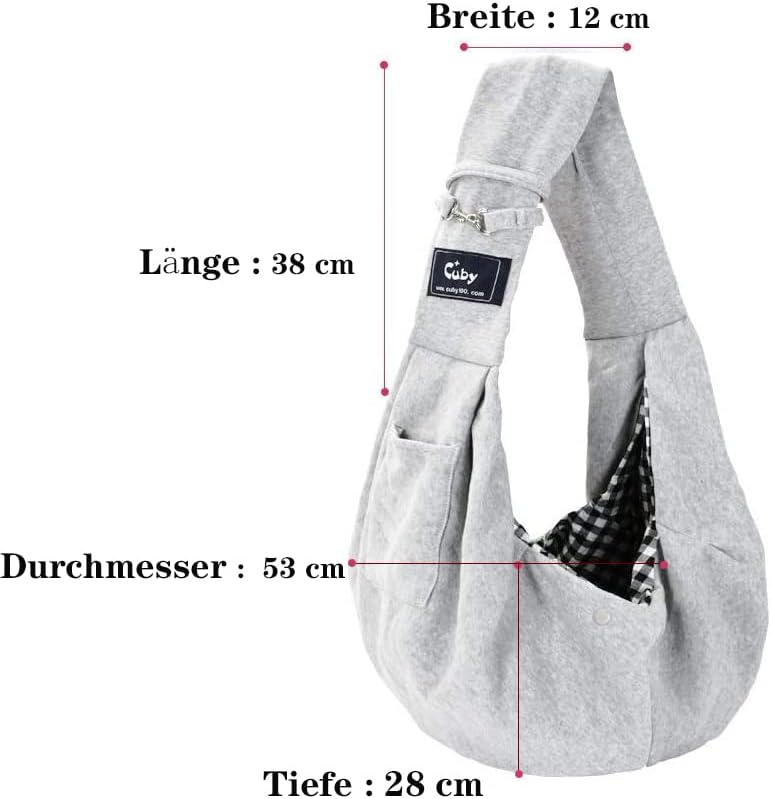 CUBY Tragetücher Hunde Kleine Hunde Katze Sling Pet Tragetuch Single Schulter Pet Bag für Reisen hun