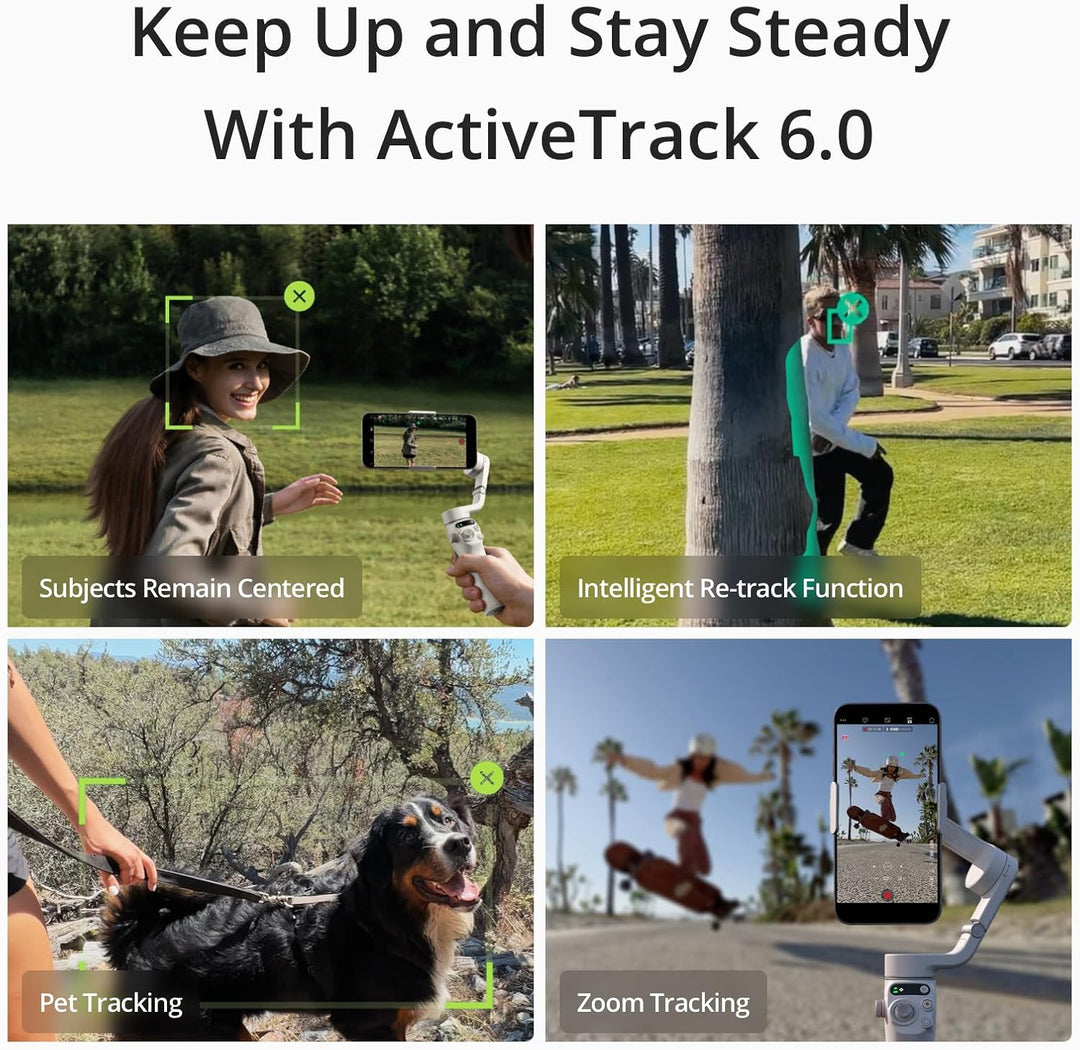 DJI OSMO Mobile 6 Smartphone-Gimbal, 3-Achsen-Stabilisierung, integrierter Verlängerungsstab, handli