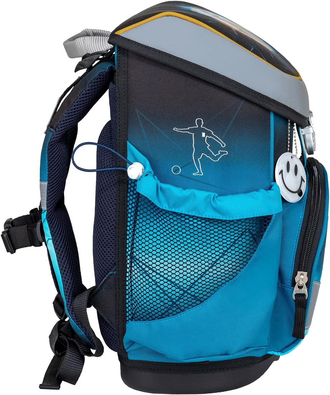 Belmil Mini-Fit Schulranzen Set 4 -teilig (405-33/AG/S) (Fire Footbal), Fire Footbal