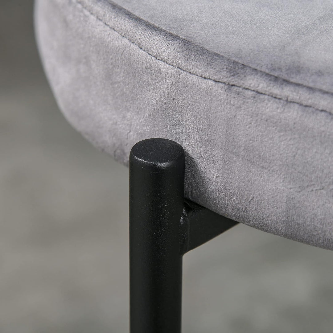 HOMCOM 4er-Set Esszimmerhocker Esszimmerstühle Küchenstuhl Thekenhocker mit gepolstertem Sitz Rundho