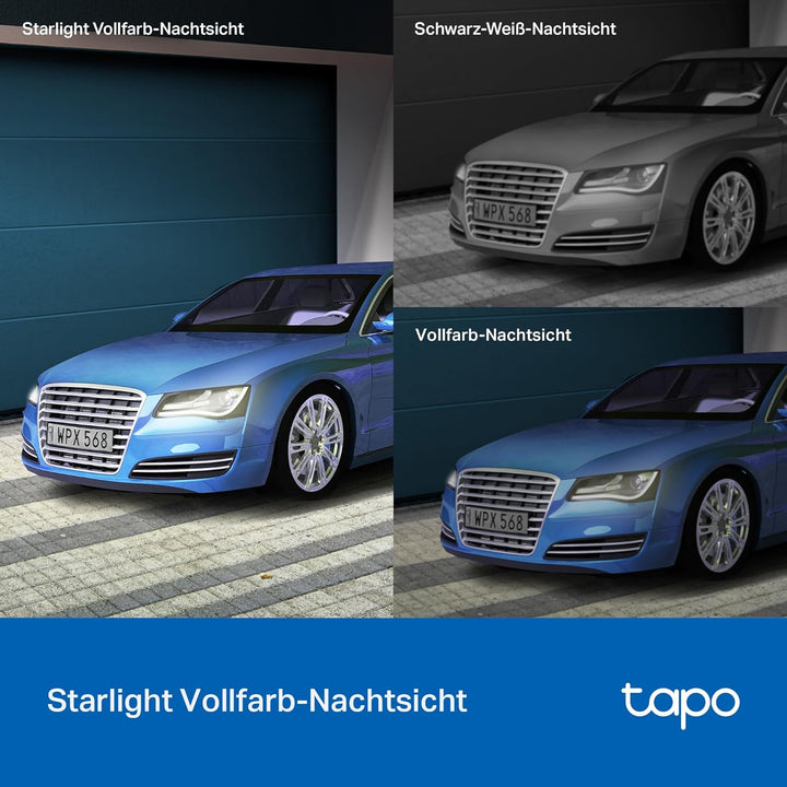 TP-Link Tapo C520WS Überwachungskamera Aussen, Starlight Farbe Nachtsicht,360° Kamera , 2K 4MP, 2 le