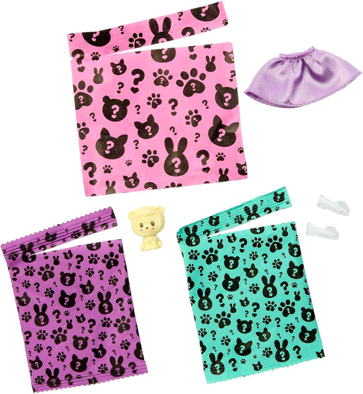 Barbie Cutie Reveal Chelsea-Puppe - 6 Überraschungen, Plüschbabylöwe, Moden, Farbwechselspass, für K