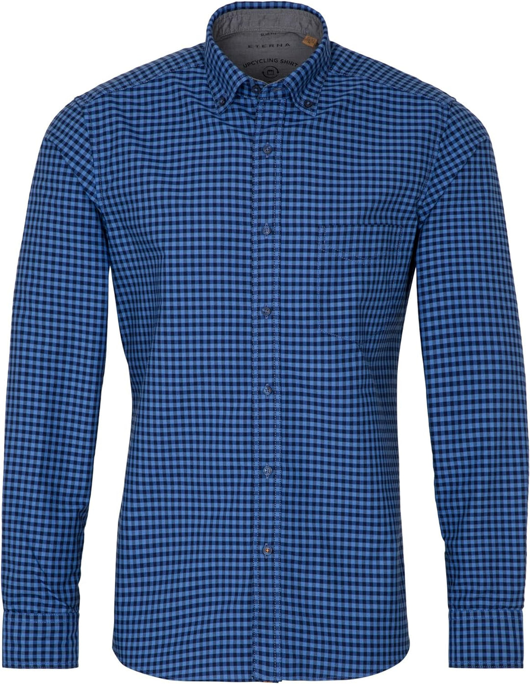 eterna Langarm Hemd Slim Fit Oxford kariert