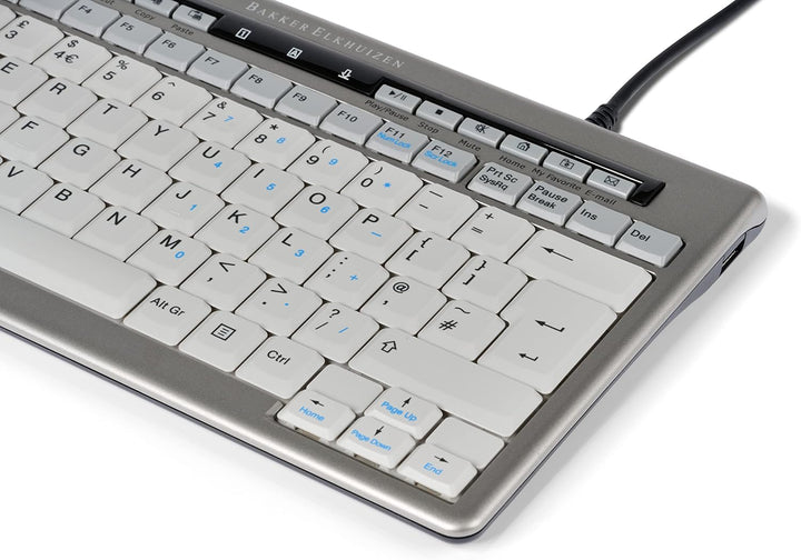 BakkerElkhuizen S-Board 840 Compact Keyboard - Kompakte Tastatur - Computer Tastatur - USB Anschluss