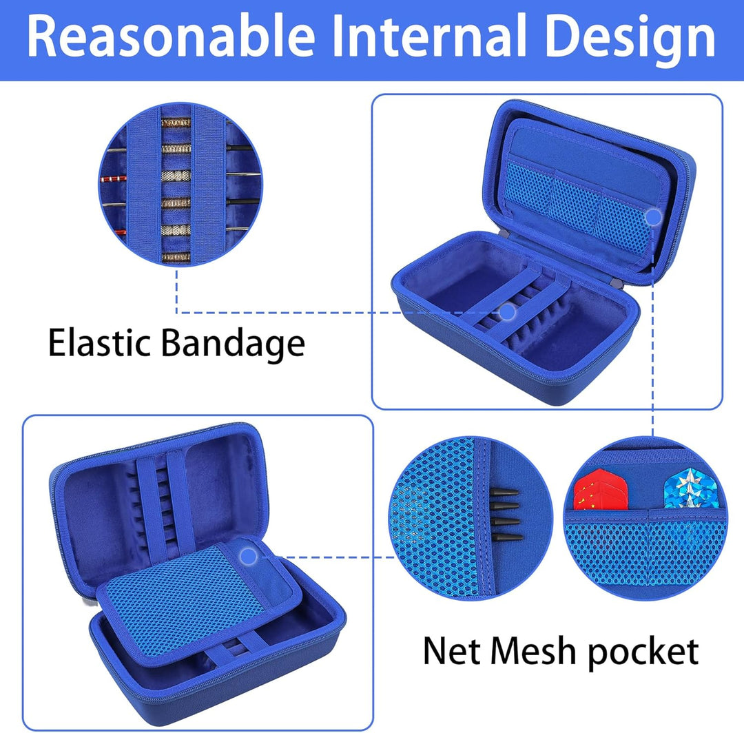 co2CREA Harte Eva dartpfeiletui für 12 Stahlspitze oder weiche Spitze Darts, Dart Hülle mit Mehreren