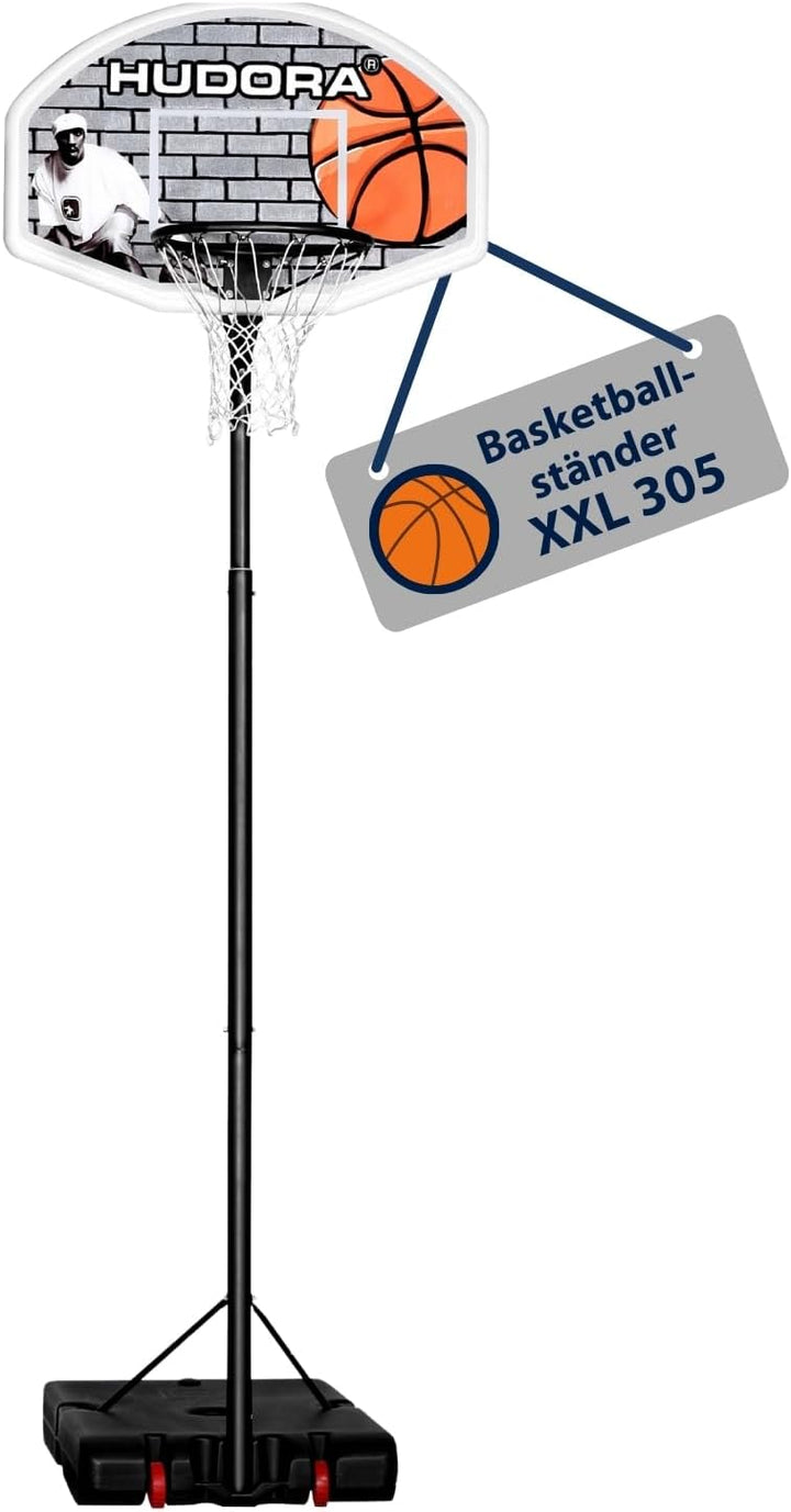HUDORA Basketball-Ständer PRO XXL, höhenverstellbar bis 305 cm - Basketballkorb - 71661