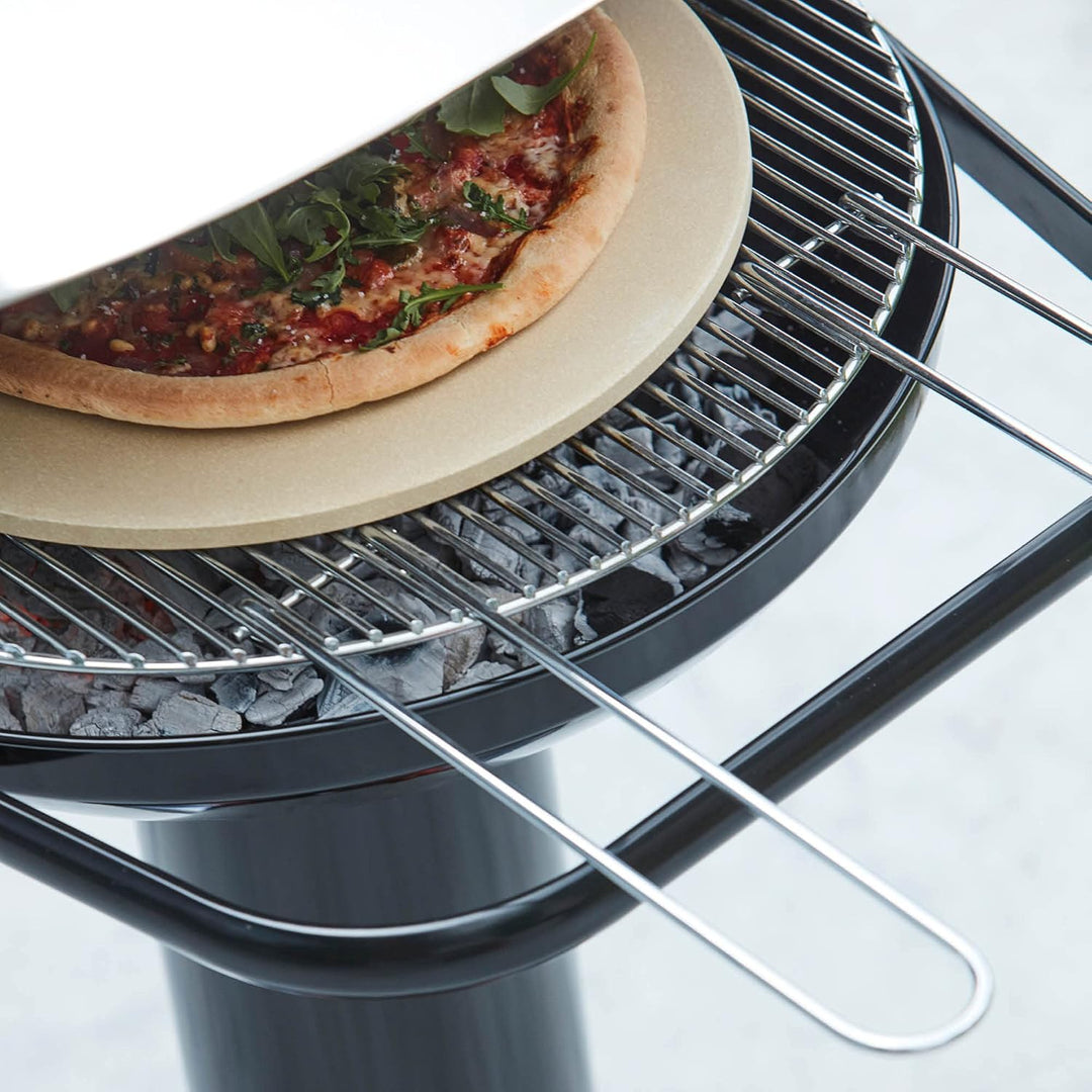 Barbecook Holzkohlegrill BBQ mit Windschutz, Säulengrill rund Standgrill mit Quick-Start und Quick-S