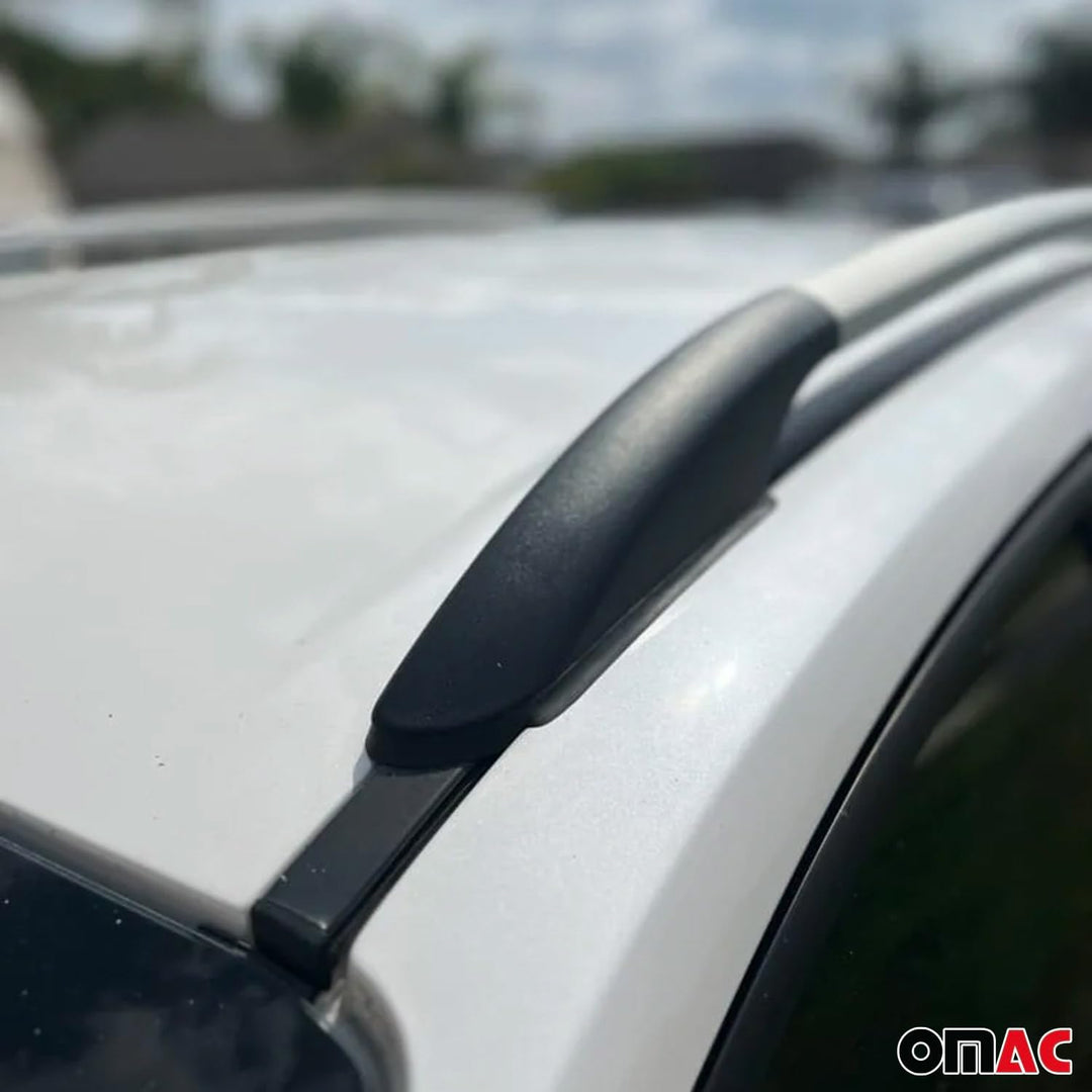 Aluminium Dachreling kompatibel mit Toyota Hilux 2005-2015 Grau Relingträger