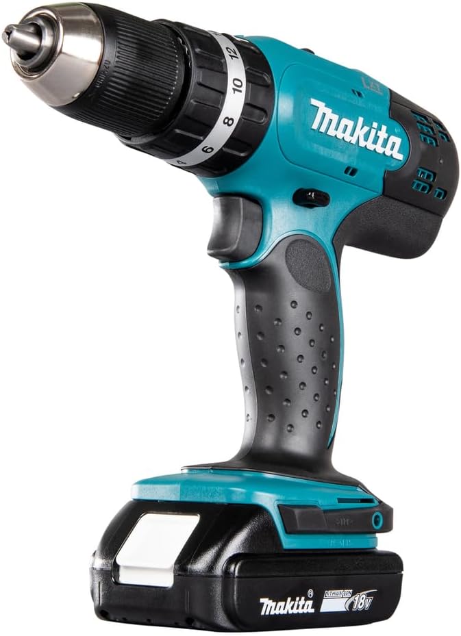 Makita DHP453RFE Akku-Schlagbohrschrauber 18V / 3,0 Ah, 2 Akkus + Ladegerät im Transportkoffer, Schw