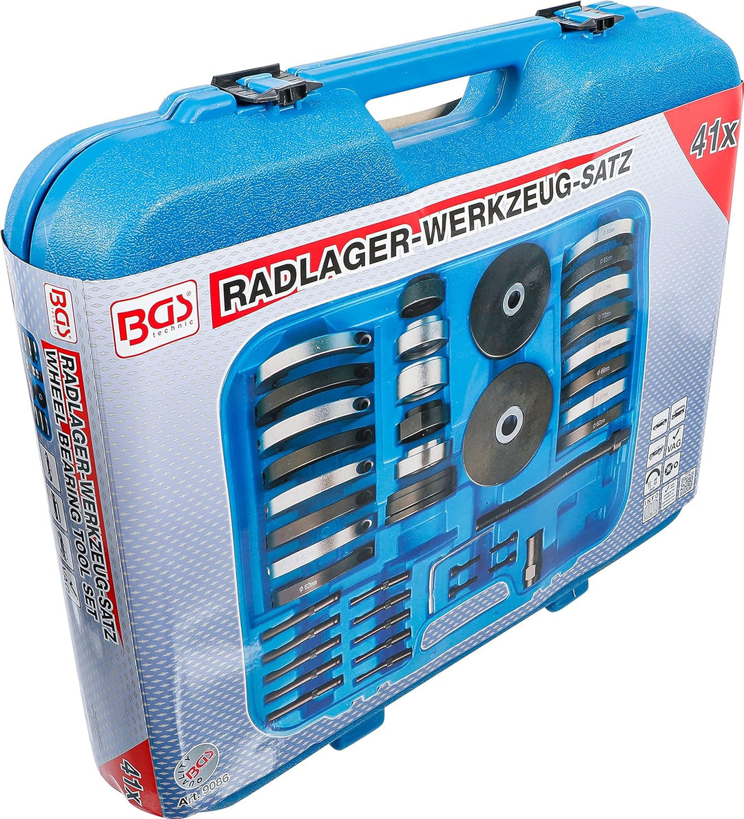 BGS 9086 | Radlager-Werkzeug-Satz | für VAG | Radlager-Nabeneinheit Ø 62 / 66 / 72 / 85 mm | | Radla