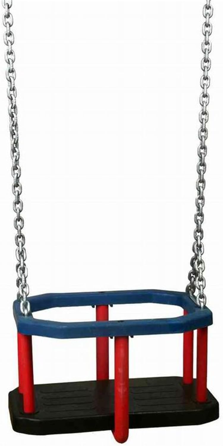 Schaukelsitz Babysitz aus Gummi mit 3m Ketten verzinkt, Kettensatz, Baby-Schaukelsitz, Kleinkindscha