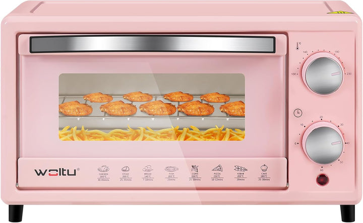 WOLTU Mini Backofen 12 Liter, 800 Watt Toasterofen | Pizzaofen | Krümelblech mit Timer Minibackofen
