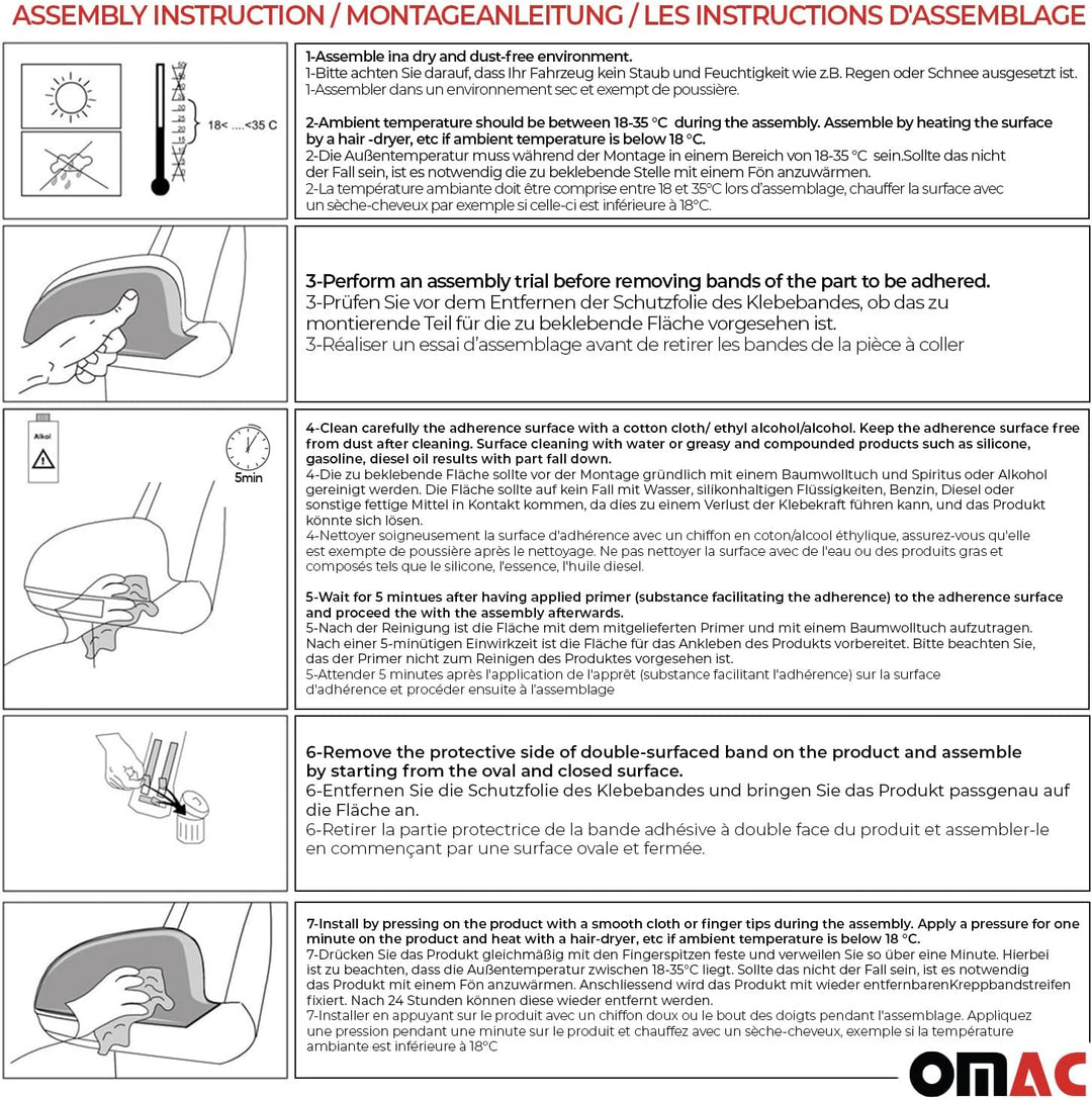 Spiegelkappen Kompatibel mit Fiat 500 2007-2023 Spiegel Blenden Schutz Echt Carbon 2tlg
