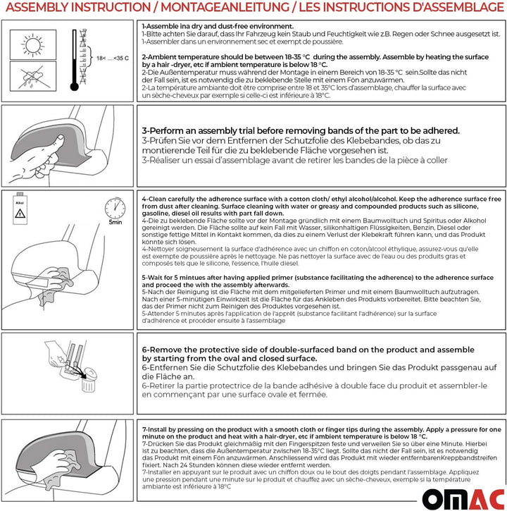 Spiegelkappen Kompatibel mit Fiat 500 2007-2023 Spiegel Blenden Schutz Echt Carbon 2tlg