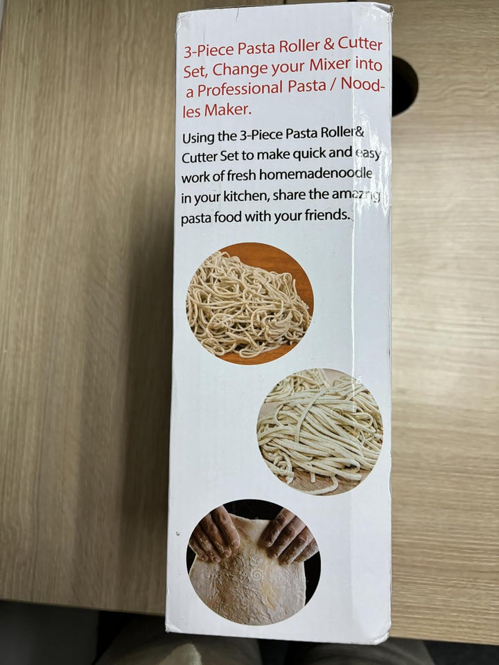 Nudelaufsatz für Kenwood Standmixer, inklusive Nudelblattwalze Spaghettischneider und Fettuccinischn