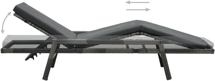 vidaXL Sonnenliege mit Auflage Gartenliege Relaxliege Strandliege Freizeitliege Liege Liegestuhl Rat