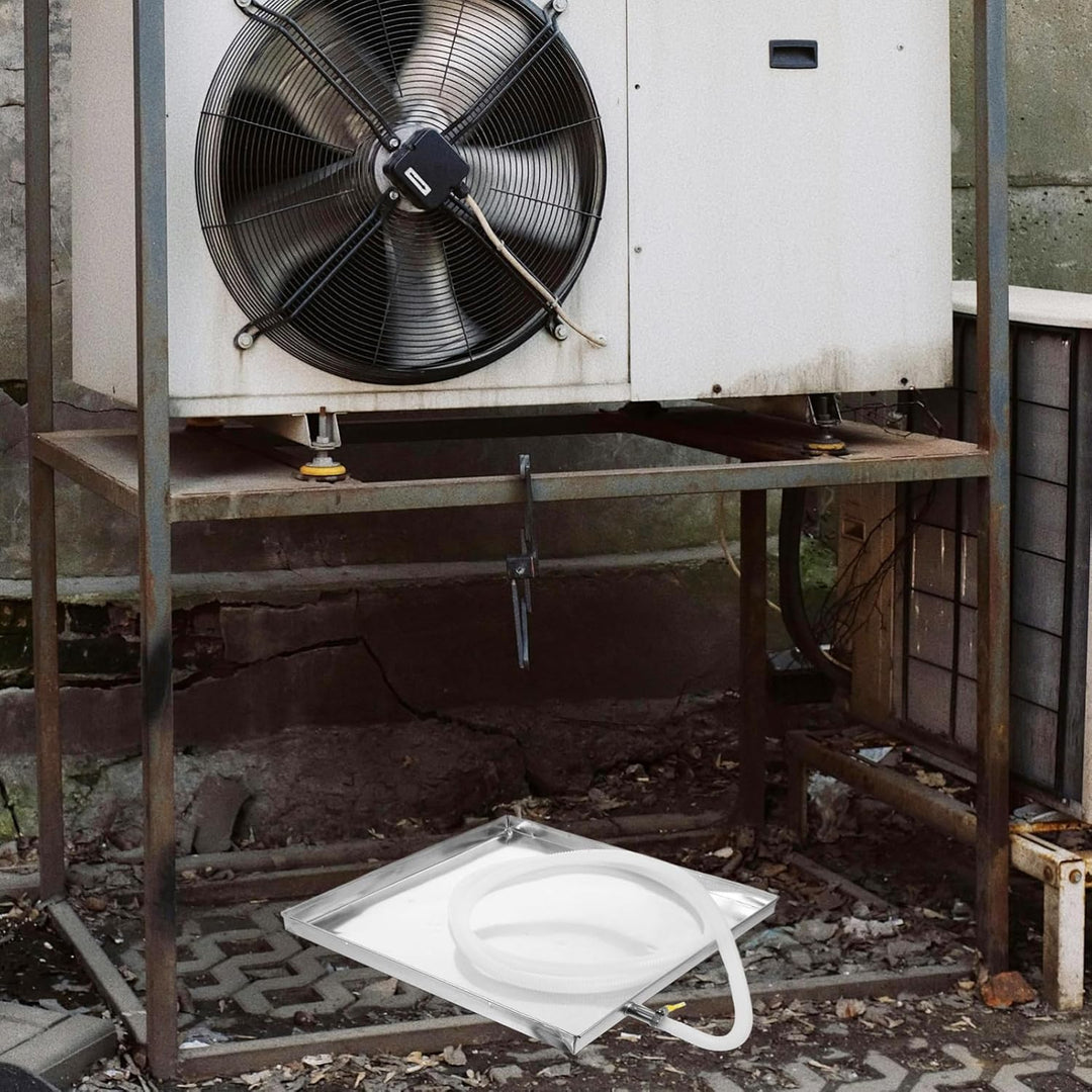 Gadpiparty Klimaanlagen-Ablaufwanne Mit Schlauch Kondensat-Ablaufwanne Edelstahl Ac-Ablauf-Auffangwa