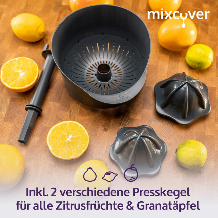 mixcover Saftpresse Orangenpresse Zitruspresse kompatibel mit Vorwerk Thermomix TM6 und TM5, einfach