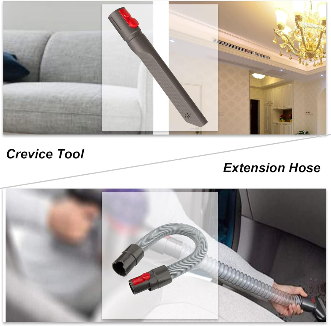 AINUO Zubehörsatz-Befestigungsset mit flexiblem Schlauch für Dyson V7 V8 V10 V11 SV10 SV11 Akku-Stau