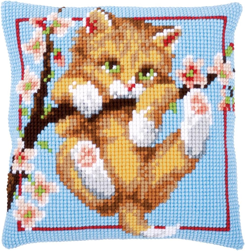 Vervaco Zählmusterpackung-Stickpackung im gezählten Kreuzstich, Baumwolle, weiss, 40 x 40 x 0,3 cm