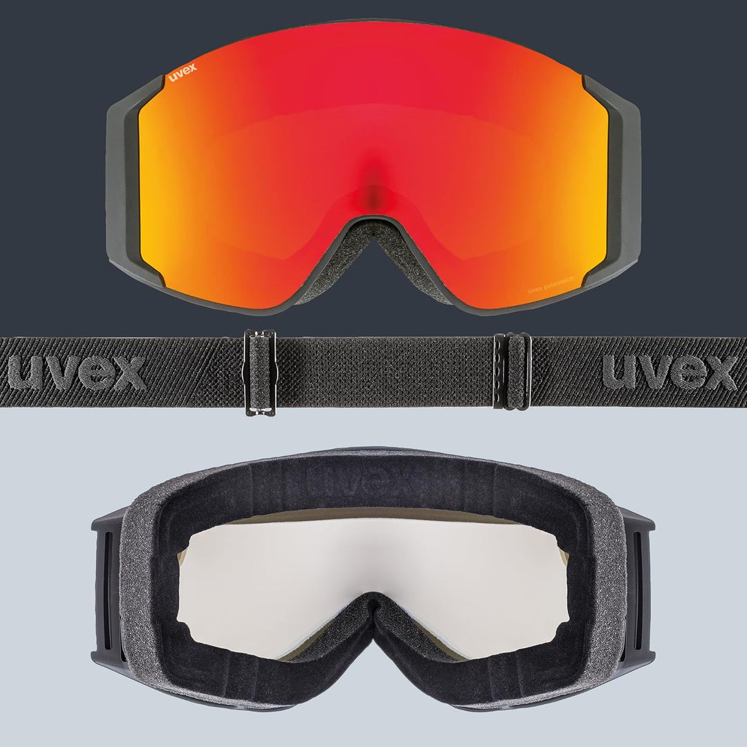 Uvex Unisex G.gl 3000 Top Skibrille (1er Pack) Einheitsgrösse black mat/red-clear, Einheitsgrösse bl