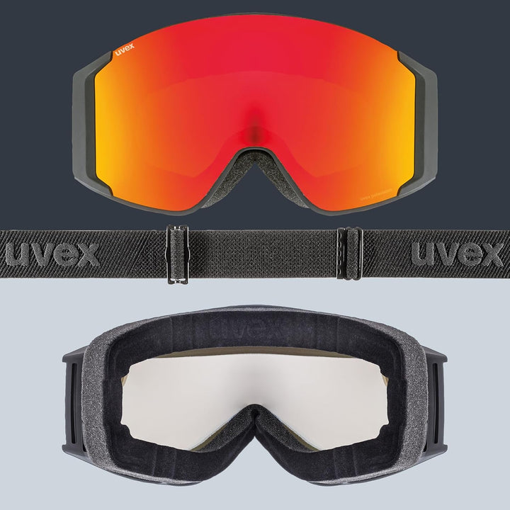 Uvex Unisex G.gl 3000 Top Skibrille (1er Pack) Einheitsgrösse black mat/red-clear, Einheitsgrösse bl