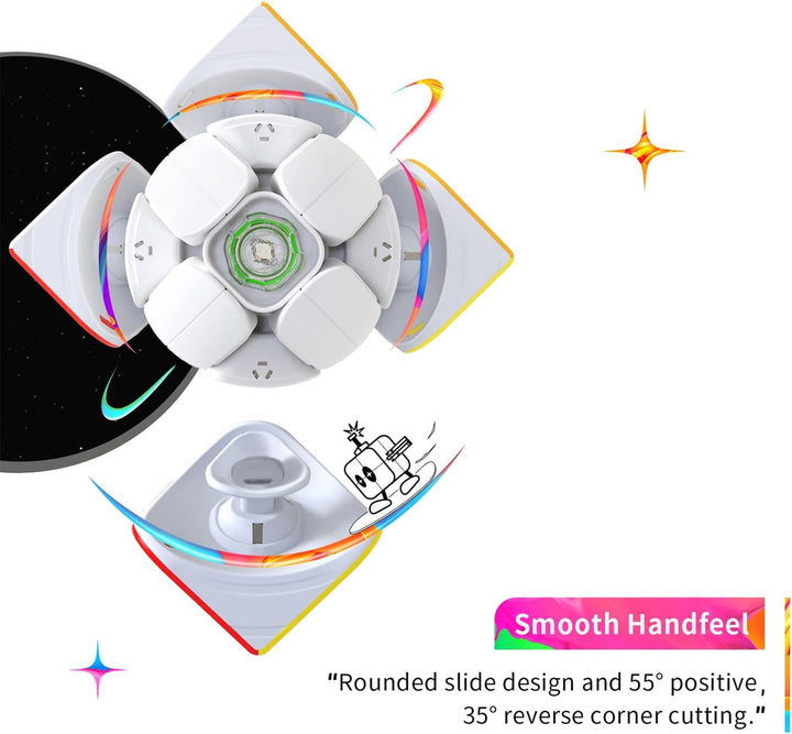 GAN 251 M Air, 2x2 Magnetischer Speedcube stickerlos 251 Mini Cube 48 Magnete Puzzle Spielzeug für A