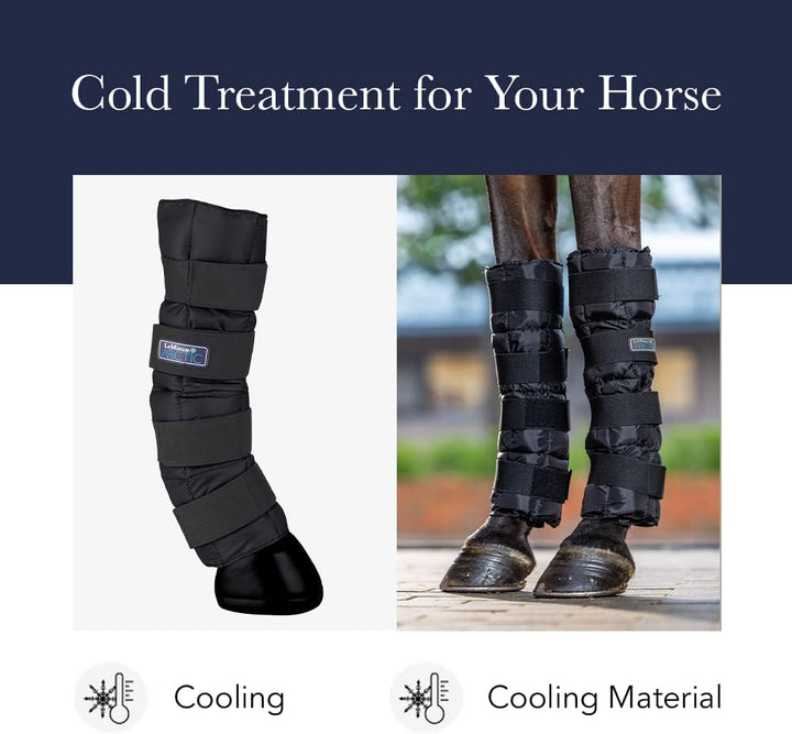 LeMieux Tendon Chill Boots Kühlgamaschen schwarz, Grösse:OneSize blue (silver), blue (silver)