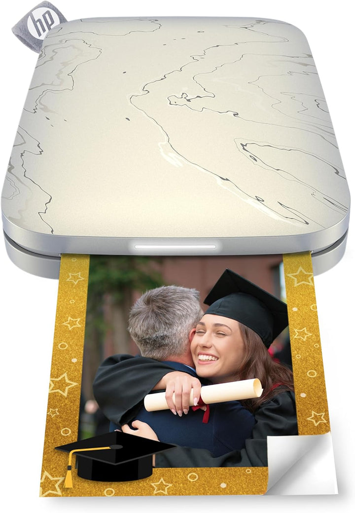 HP Sprocket Portable 5.8x8.7 cm Sofortbilddrucker (Weiss) & Sprocket 5.8x8.7 cm Premium Zink Sticker