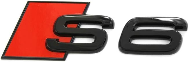 Audi 4K0071804 Schriftzug S6 schwarz/rot Tuning Black Edition Emblem