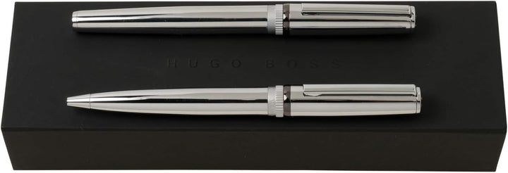 Geschenkset Gear Chrome (Kugelschreiber & Tintenroller) Kugelschreiber + Tintenroller Chrom, Kugelsc