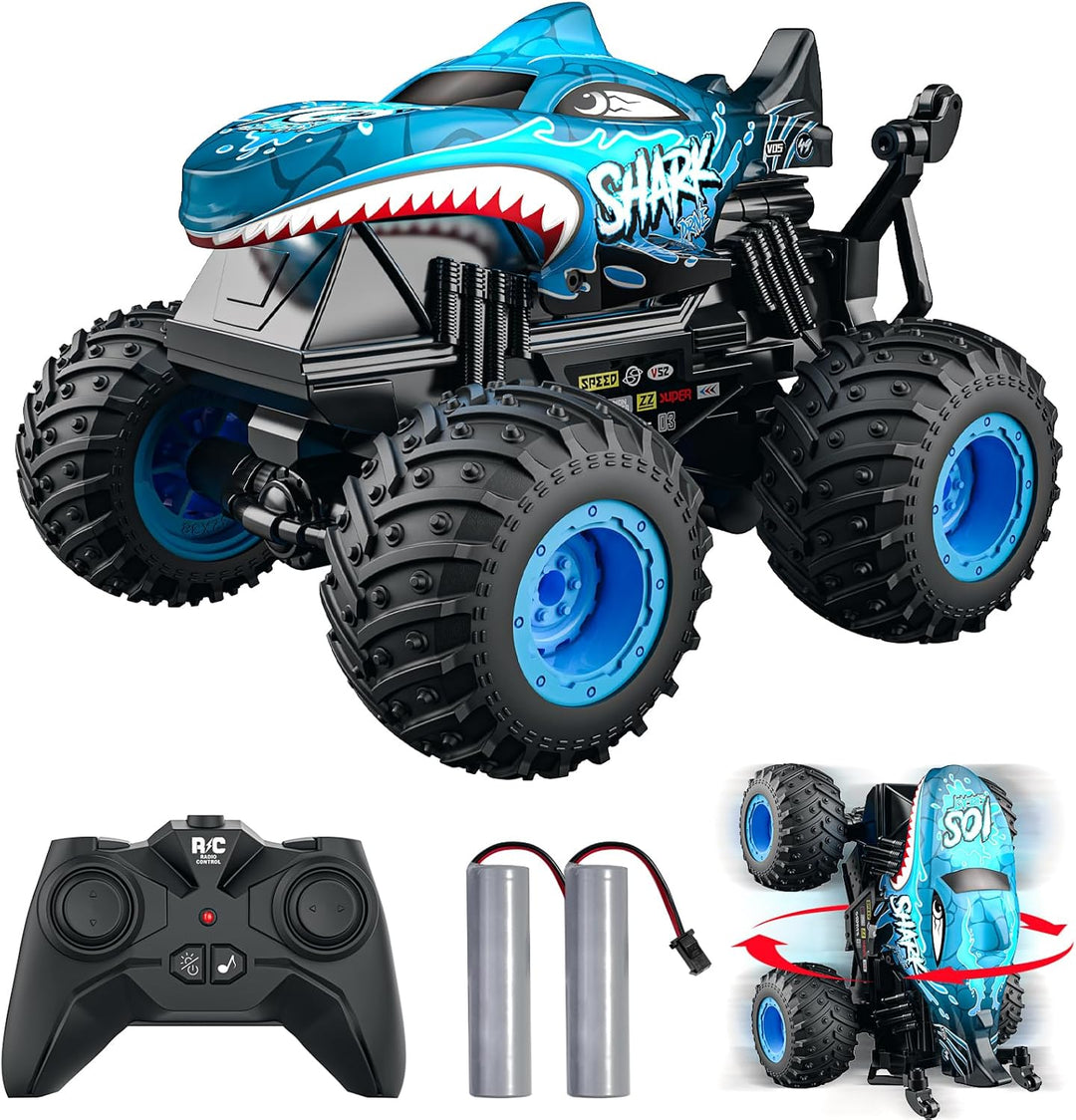 ACAMMZAR Ferngesteuertes Auto, 2.4GHz 20+km/h Ferngesteuertes RC Monster Truck mit 2 Akkus 60 Mins+,