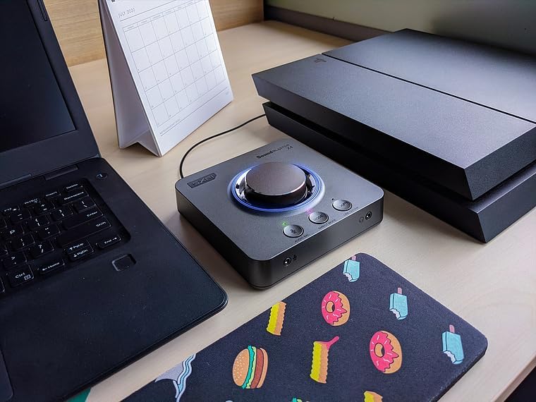 Creative Sound Blaster X4 Hi-Res 24 Bit/192 kHz externer USB-DAC und Amp-Soundkarte, Mehrkanal, 7.1