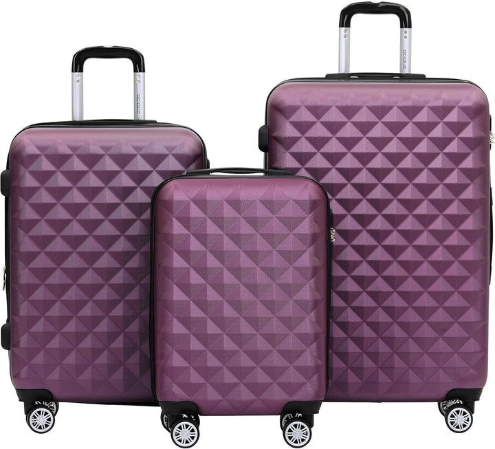 BEIBYE Kofferset 4 Zwillingsrollen Hartschale Trolley Koffer Reisekoffer Reisekofferset Gepäckset in