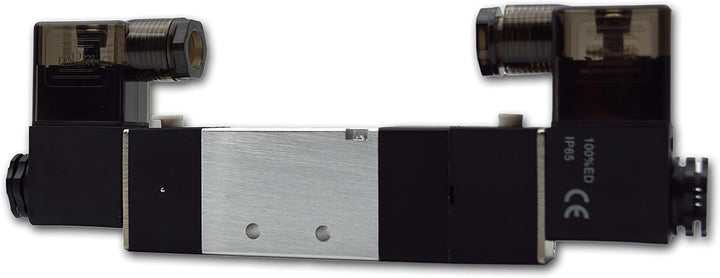 5/3 Wege Pneumatikventil 1/4" 24 Volt DC CNCTEC EcoLine 5/2 Wegeventil (5/3 Wege - 1/4" - 24 Volt DC