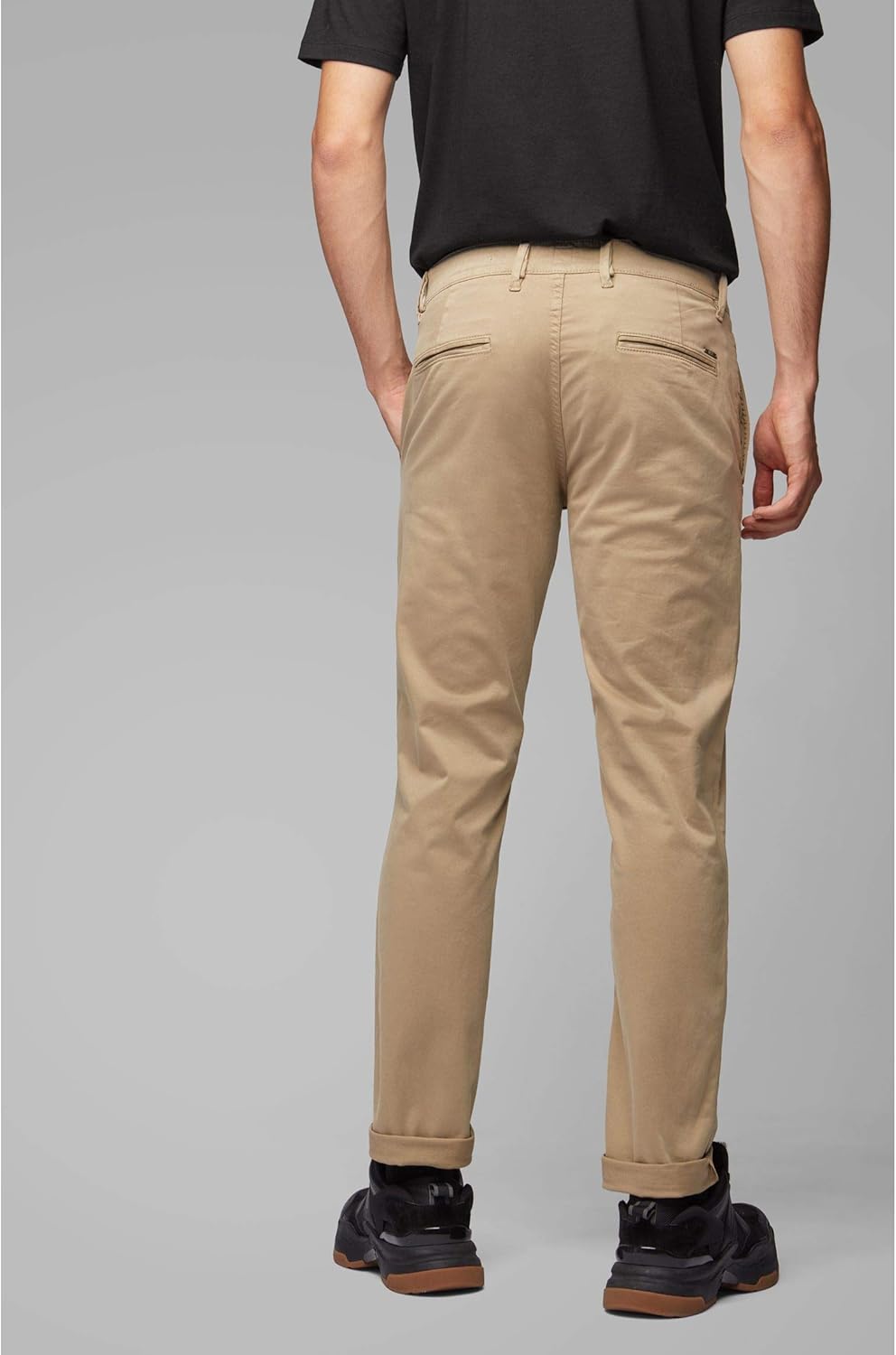 BOSS Herren Schino-Slim D Slim-Fit Hose aus elastischem Baumwoll-Satin 32 Light/Pastel Brown239, 32