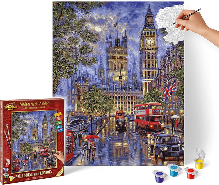 Schipper 609130873 Malen nach Zahlen - Vollmond über London - Bilder malen für Erwachsene, inklusive
