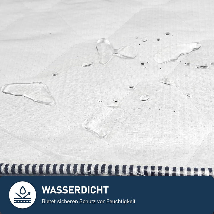 ASK Pack Matratzenschutzhüllen mit Anker-Reissverschluss - Grössen von XS bis XXL, Wasserdicht, Reis