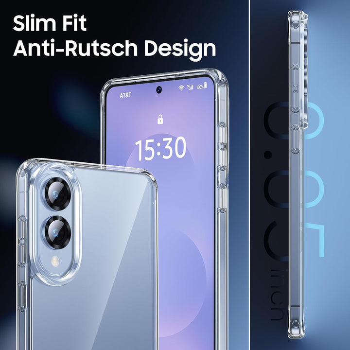 UniqueMe für Samsung Galaxy S25 Edge Hülle - Handyhülle für Samsung S25 Edge Case, 5 in 1 Set Rundum