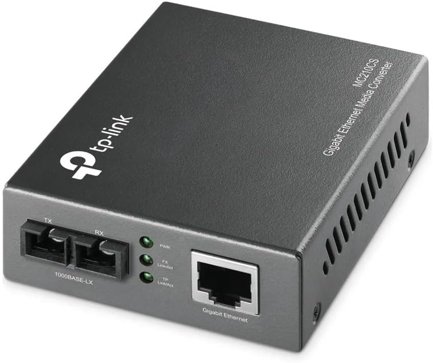 TP-Link Gigabit Single-Mode Media Converter, Complies with IEEE 802.3ab and IEEE 802.3z Extends Fibe