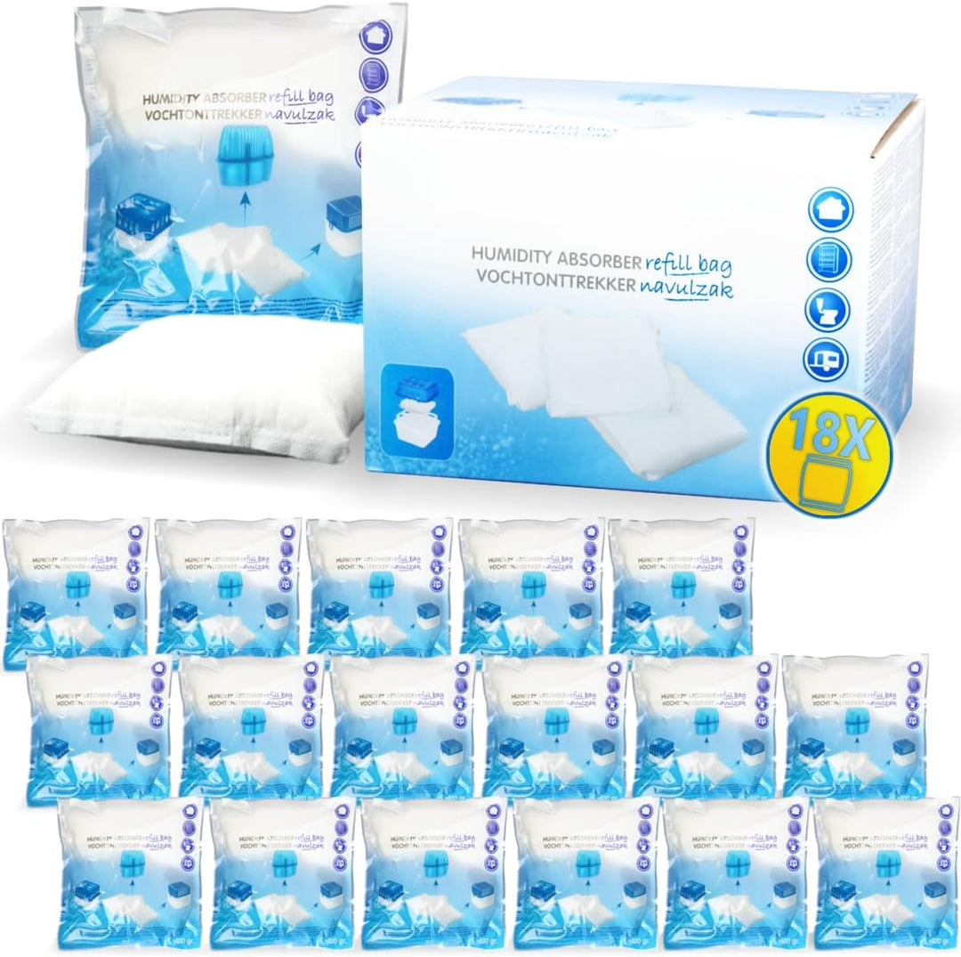 18x Luftentfeuchter Nachfüllpack 400g Raumentfeuchter universelle Feuchtigkeits-Stopper Granulat - B