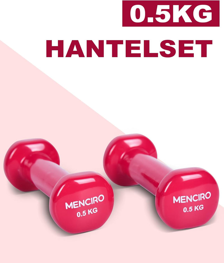 MENCIRO Hanteln 2er Set für Männer und Frauen, 1KG - 5KG Kurzhanteln Gewichte für Zuhause Fitnessstu
