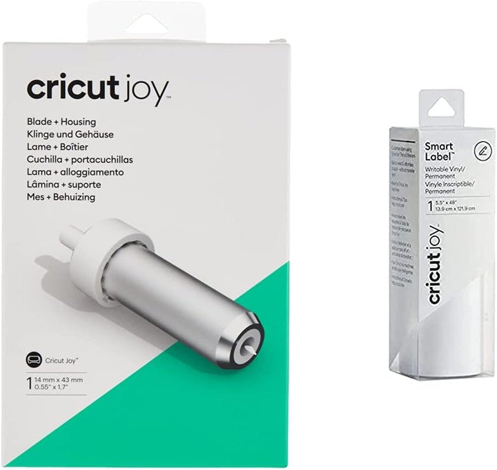 Cricut 2007927 Replacement Blades, Silver, for Joy & Joy Smart Label beschreibbares Vinyl, White Bun