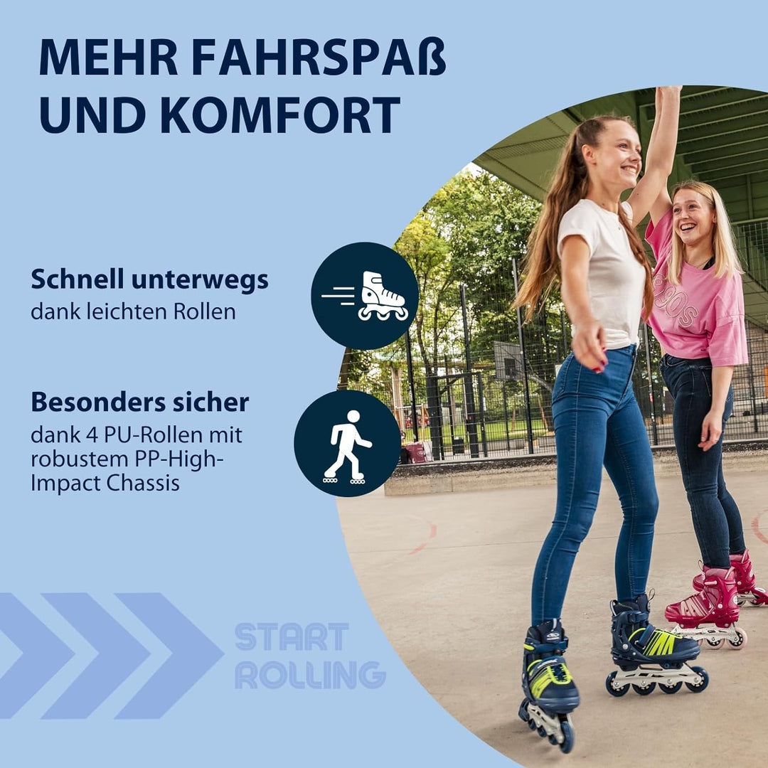 HUDORA Inlineskates Comfort, Softboot Inliner für Kinder, Jugendliche und Erwachsene - Verschiedene