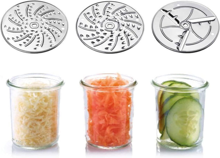 Westmark Gemüseschneider mit Edelstahlklingen - kompakter Gemüsehobel inkl. 3 Scheiben - ideal zum h