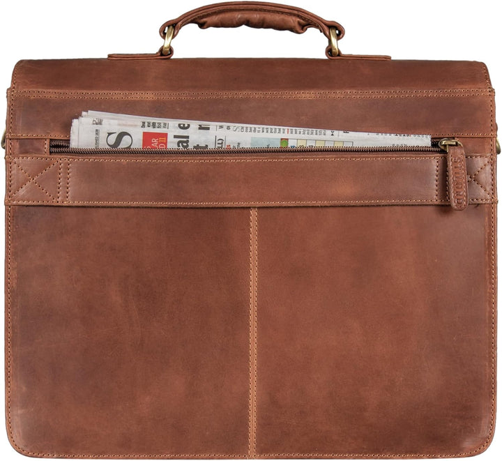 STILORD 'Loris' Klassische Aktentasche Leder Gross Herren mit 13-15 Zoll Laptop-Fach | Business-Tasc