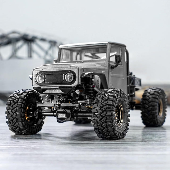 INJORA IR40 LKW-Karosserie mit Rohrkäfig für 1/18 TRX4M Defender Bronco Upgrade-Teil,Grau, Grau